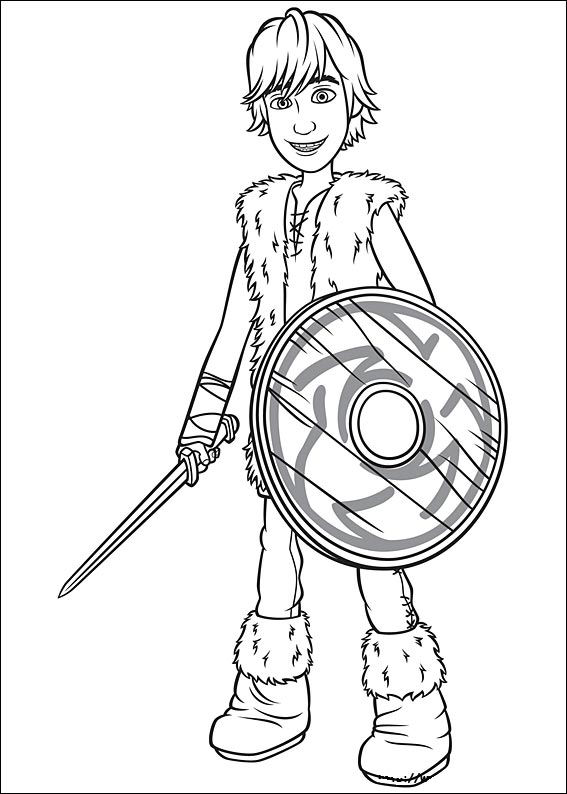 Plansa de colorat cu How to train your dragon 31 25